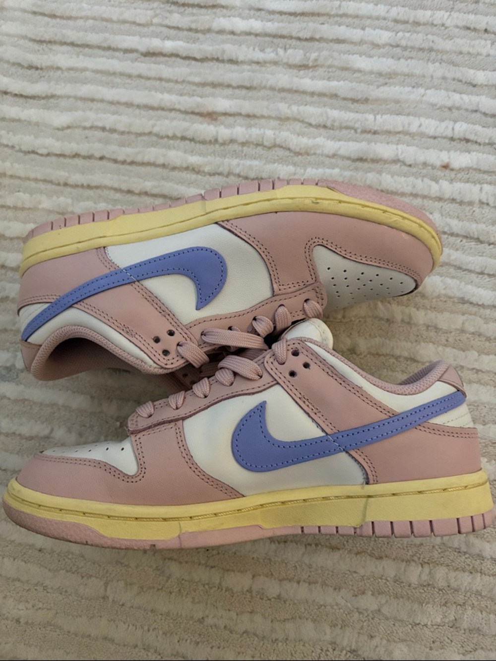 Womens Pink and Purple Low-Top Sneakers